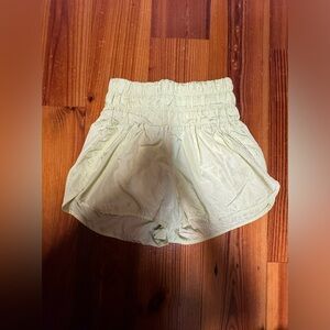Pale yellow free people the way home shorts